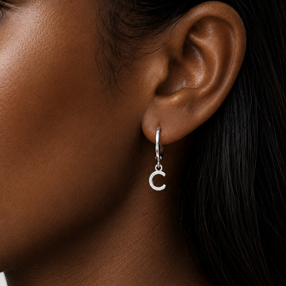 Aura Initial Dangle Earring