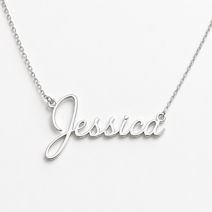 Halo Script Necklace