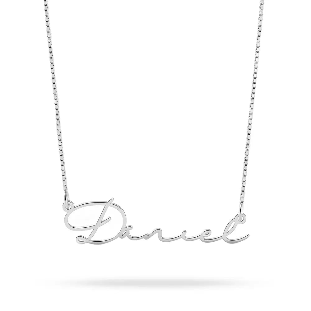 Muse script necklace